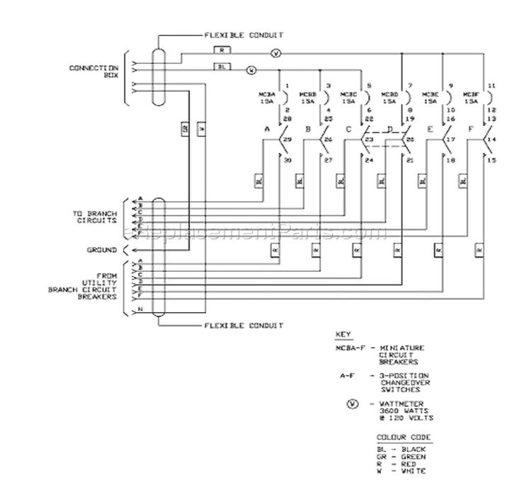 Page A Diagram and Parts List for 1276-1  Briggs and Stratton Generator